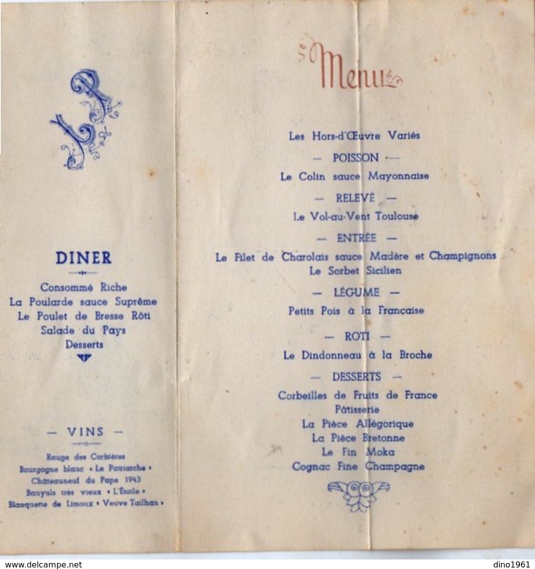 VP13.603  -  Menu & CDV Mr René AMATHIEU à VILLENEUVE D'OLMES - Menu