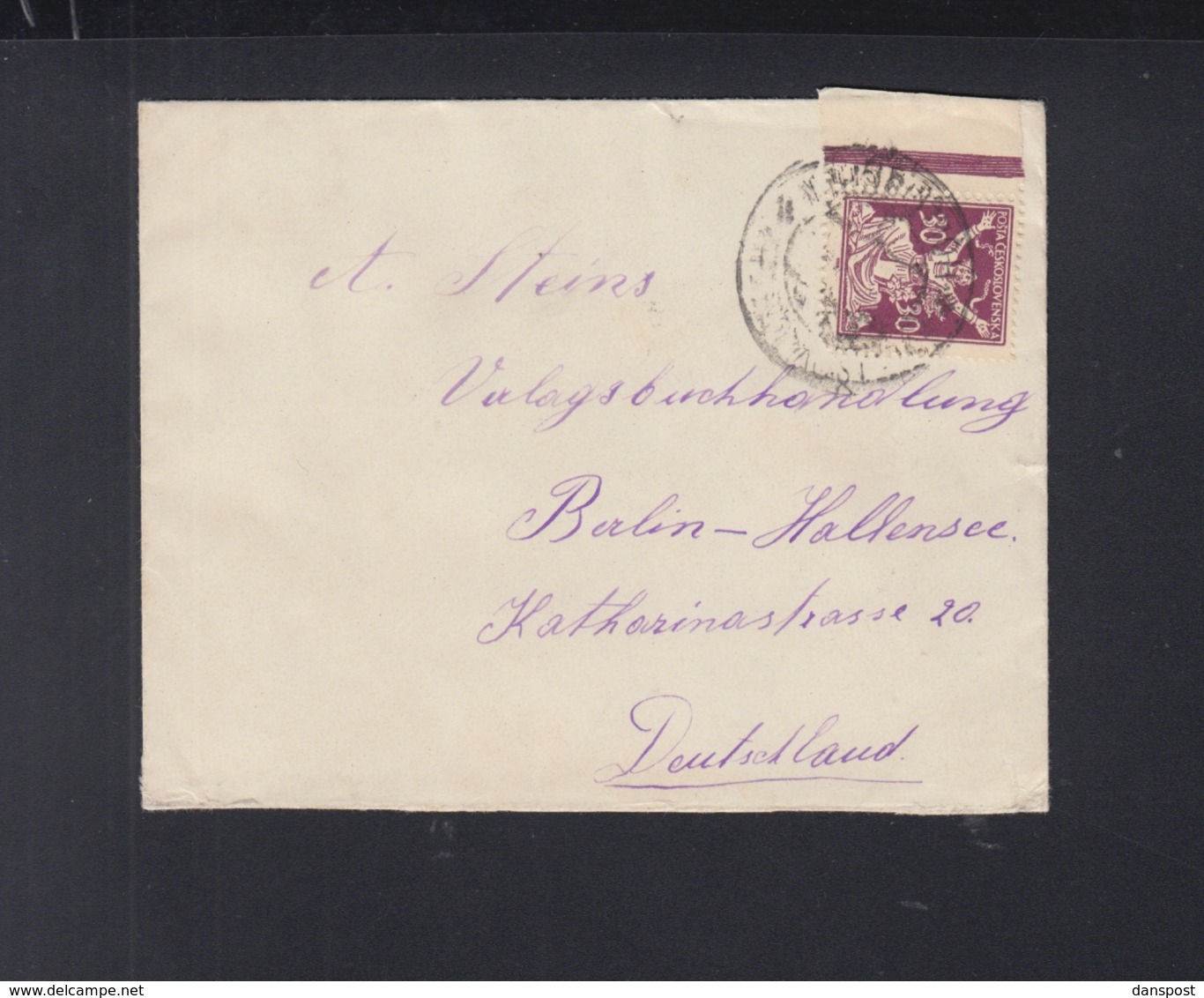 Tschechoslowakei Brief 1922 Holleischen - Briefe U. Dokumente