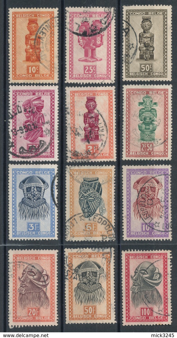 Congo Belge  Lot De 12 Timbres - Oblitérés