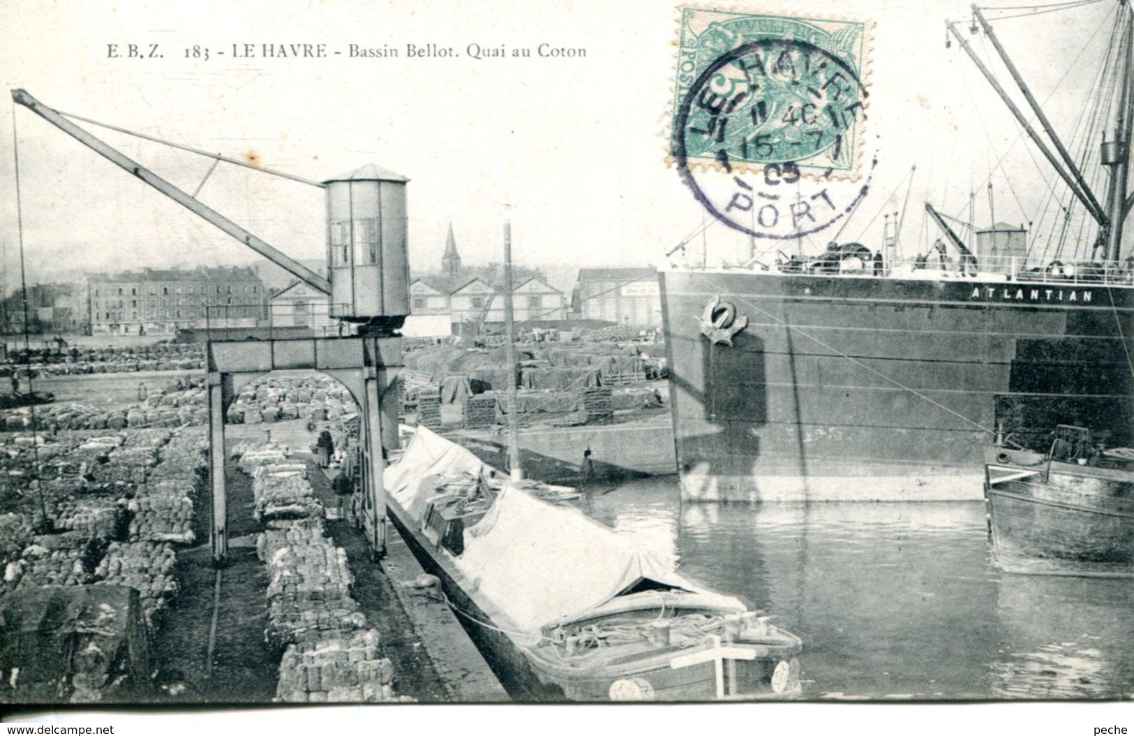 N°67593 -cpa Le Havre -bassin Bellot Quai Du Coton "-l'Atlantian" - Commerce