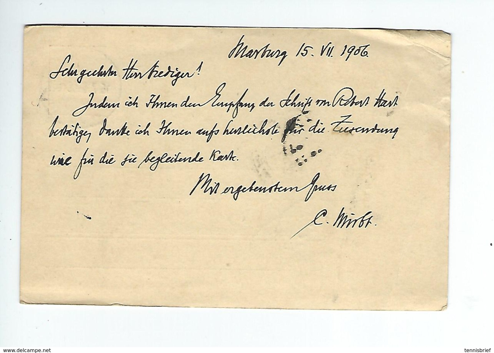 DR  1906 ,10 Pfg .GA ,  Germany To Honkong- Redirected To China !  #a1559 - Lettres & Documents