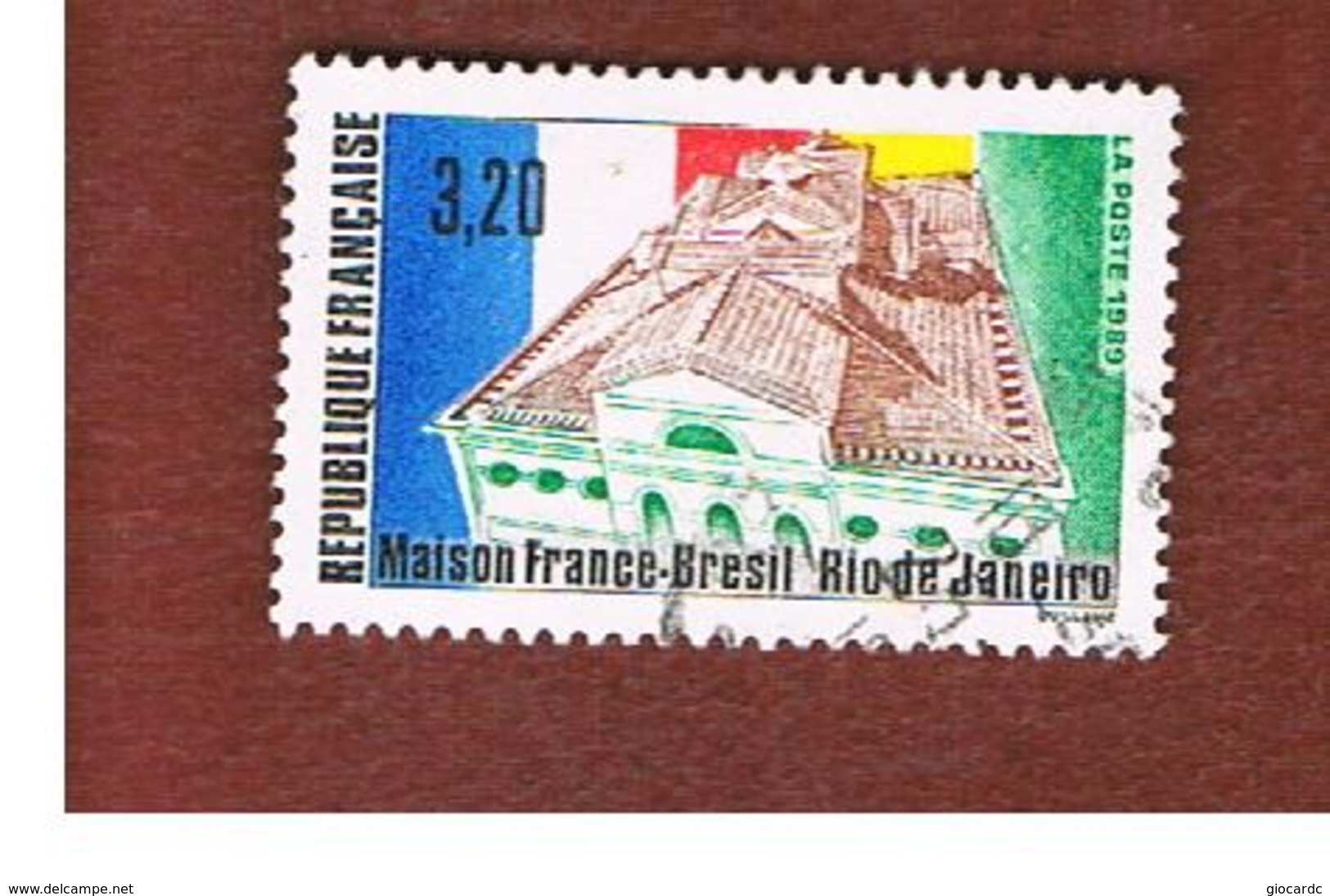 FRANCIA (FRANCE) - SG 2992  - 1990  FRANCE-BRAZIL HOME IN RIO DE JANEIRO   -    USED - Gebraucht