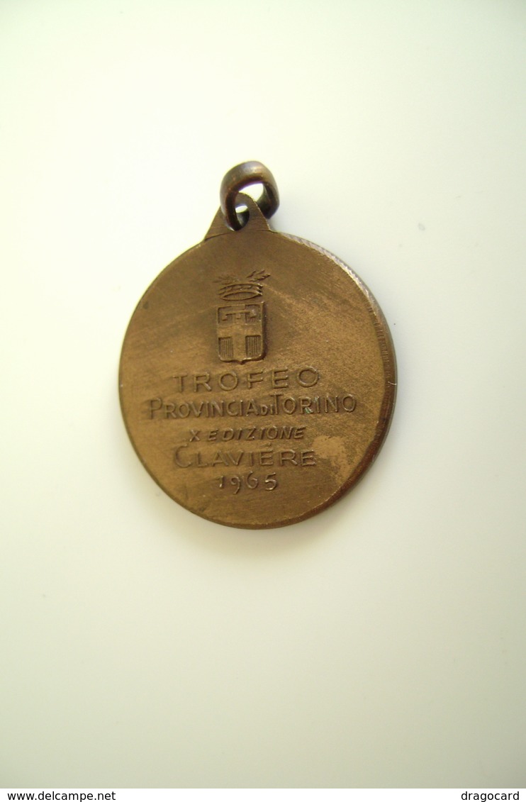 1965  TROFEO CLAVIERE TORINO X EDIZIONE    SCI  SKI      VECCHIA MEDAGLIA MEDA - Winter Sports