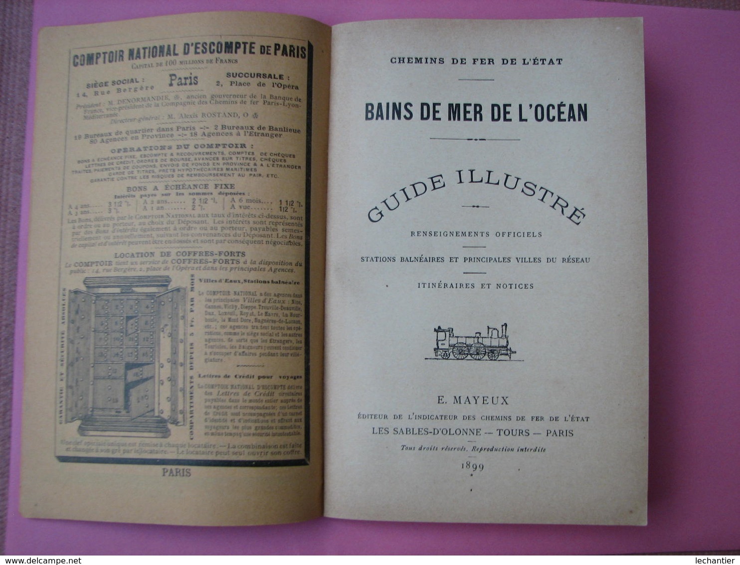 Chemins De Fer De L'Etat 1889 Bains De Mer De L'Ocean Guide Illusté  124 Pages TBE - Chemin De Fer