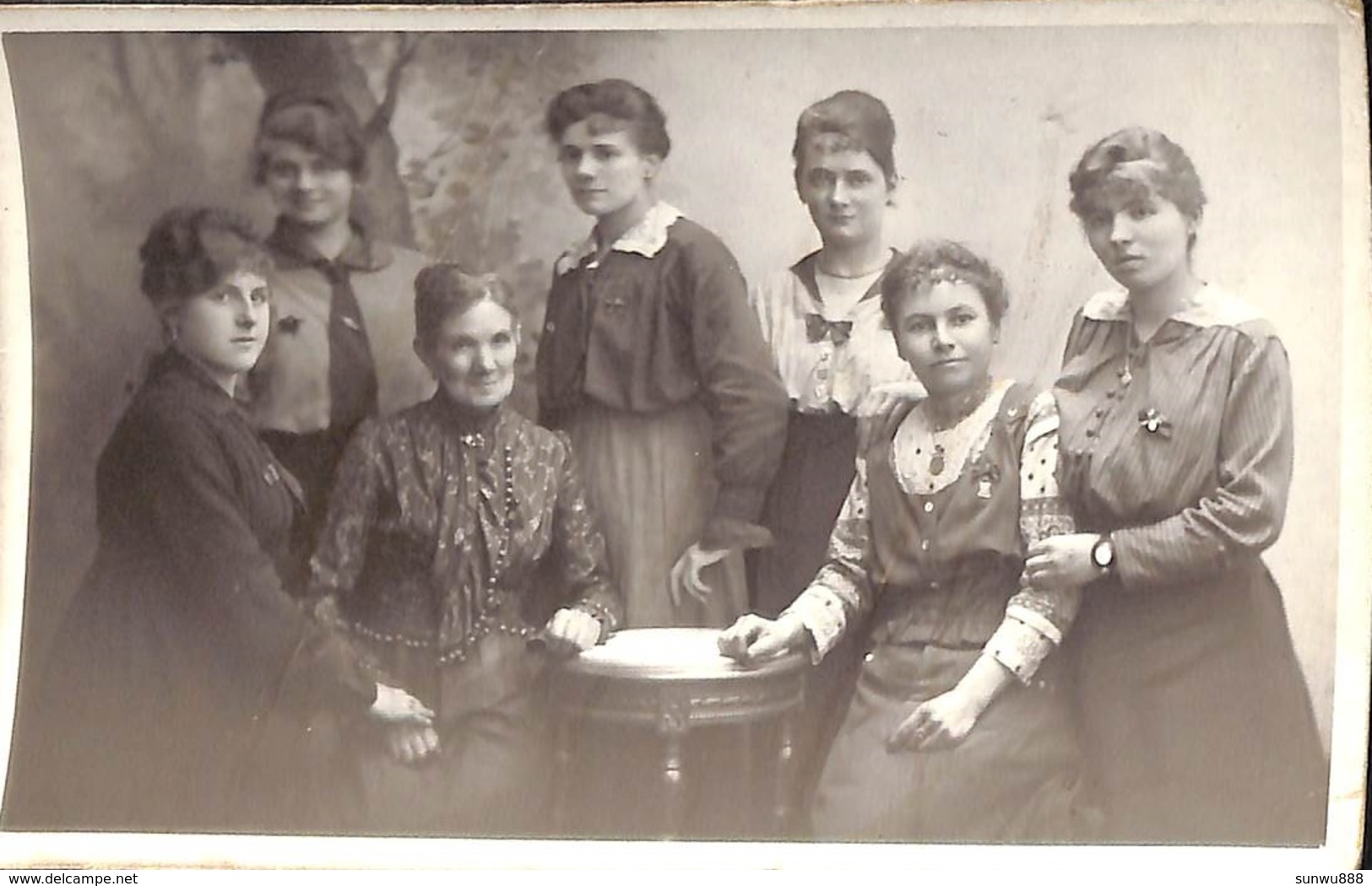 Fotokaart Carte Photo Famille Femmes (Photo Atelier J. De Jong Anvers) - Groupes D'enfants & Familles