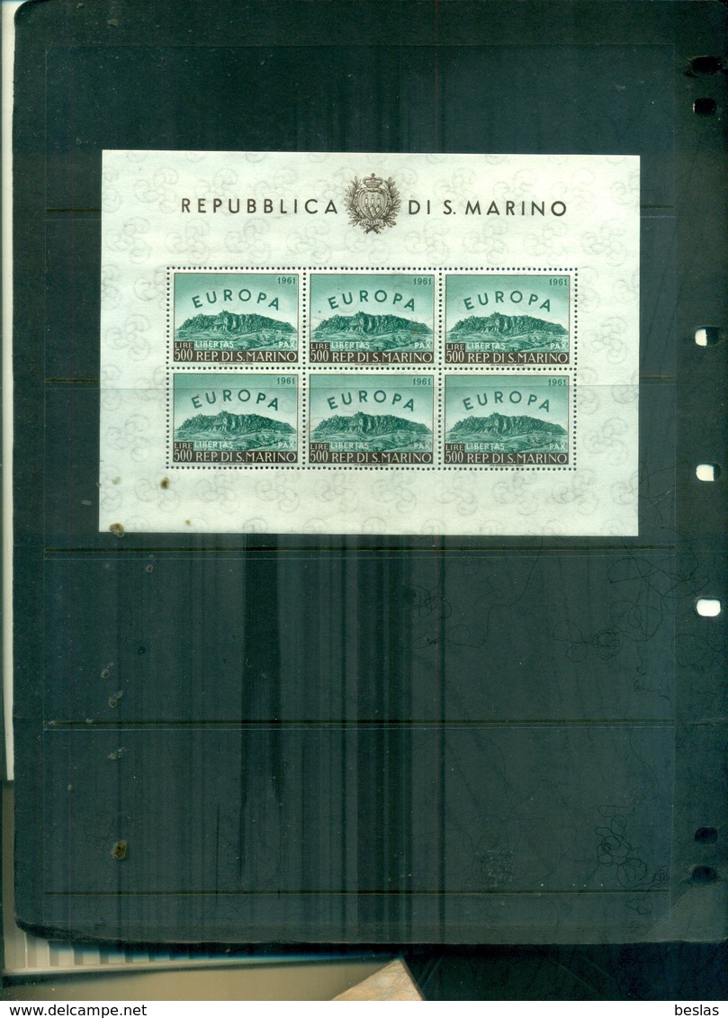 SAN MARINO EUROPA 61 1 MINI-FEUILLE DE 6 TIMBRES  NEUF A PARTIR DE 25 EUROS - Blocs-feuillets