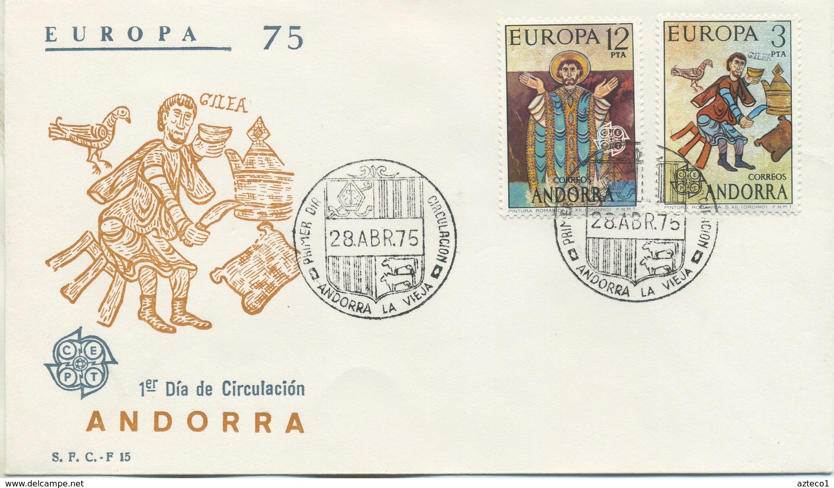 ANDORRA - FDC S. F. C.  1975 - EUROPA UNITA - CEPT - ANNULLO SPECIALE - FDC