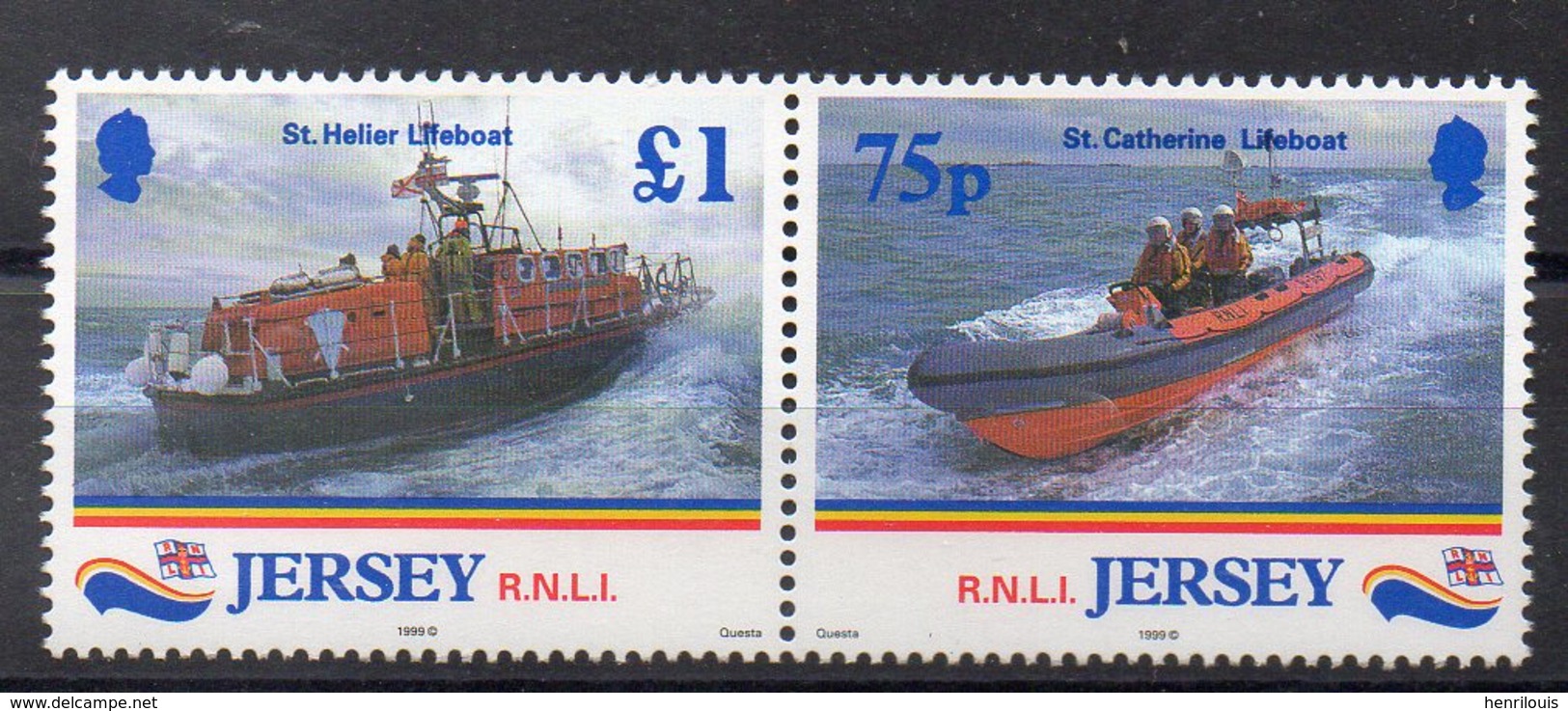 JERSEY  Timbres Neufs ** De 1999  ( Ref 5867 )  Mer - Sauvetage - Bateaux - Jersey