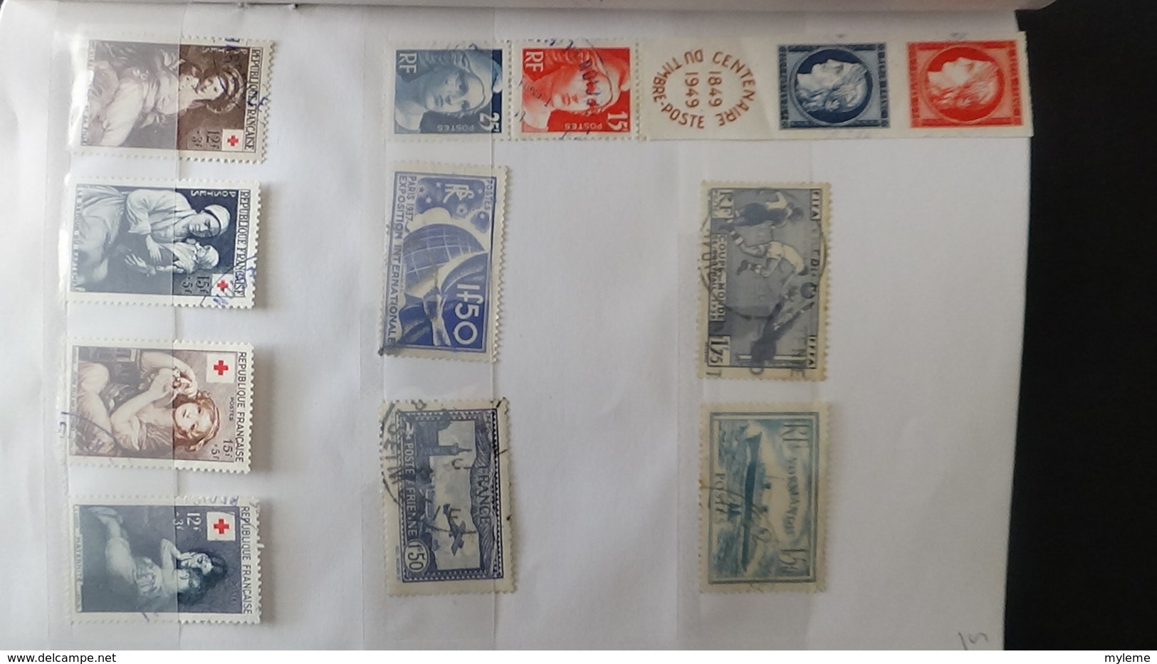 Collection de timbres oblitérésde France dans carnet à choix dont bonnes petites valeurs. Côte ++++Voir commentaires !!!