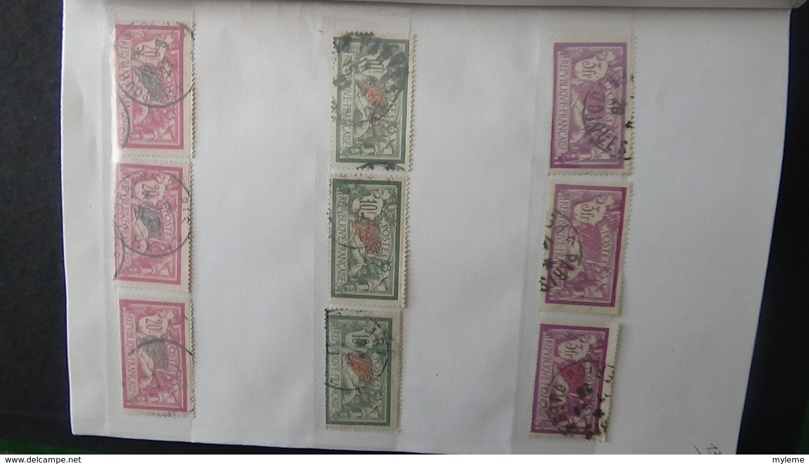 Collection de timbres oblitérésde France dans carnet à choix dont bonnes petites valeurs. Côte ++++Voir commentaires !!!