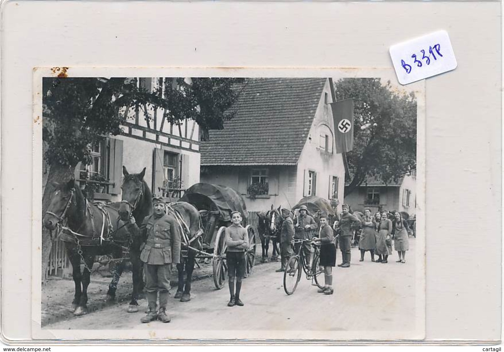 AC (Photo Format 80x115mm) -B3318-Belle Scène De Rue  2ème Guerre Mondiale (Nature, Catégorie , état....Voir Scans) - Guerra, Militares