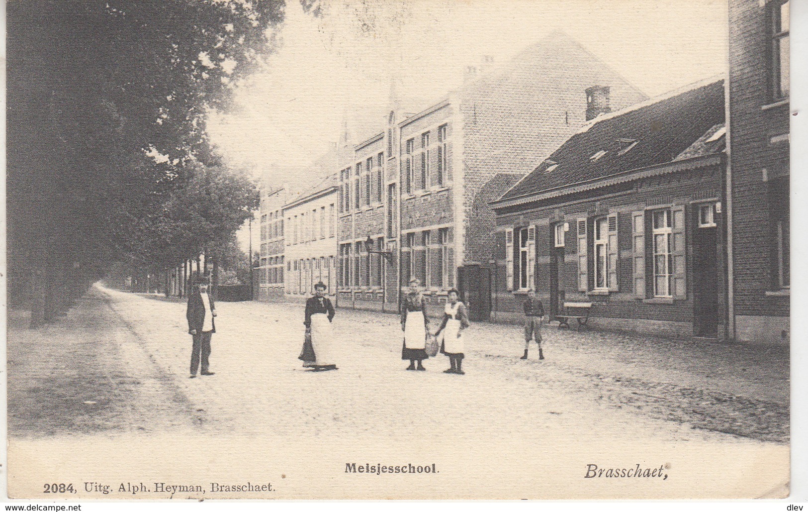 Brasschaat - Brasschaet - Meisjesschool - Geanimeerd - 1907 - Uitg. Alph/ Heyman, Brasschaet 2084 - Ecoles