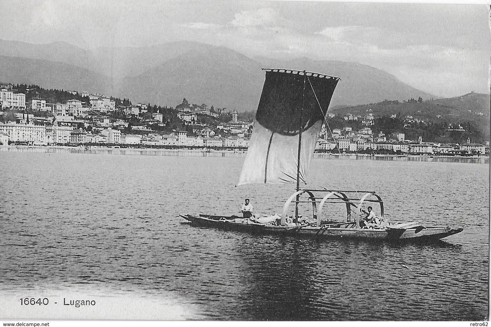 LUGANO → Segelschiff Vor Lugano, Ca.1920 - Lugano