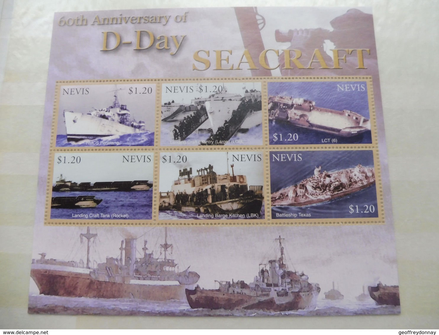 Nevis 1757 - 1762 / Blok War World 1940 - 1945 Neuf New  ( Bateau ) Guerre , D-day Seacraft - Guerre Mondiale (Seconde)
