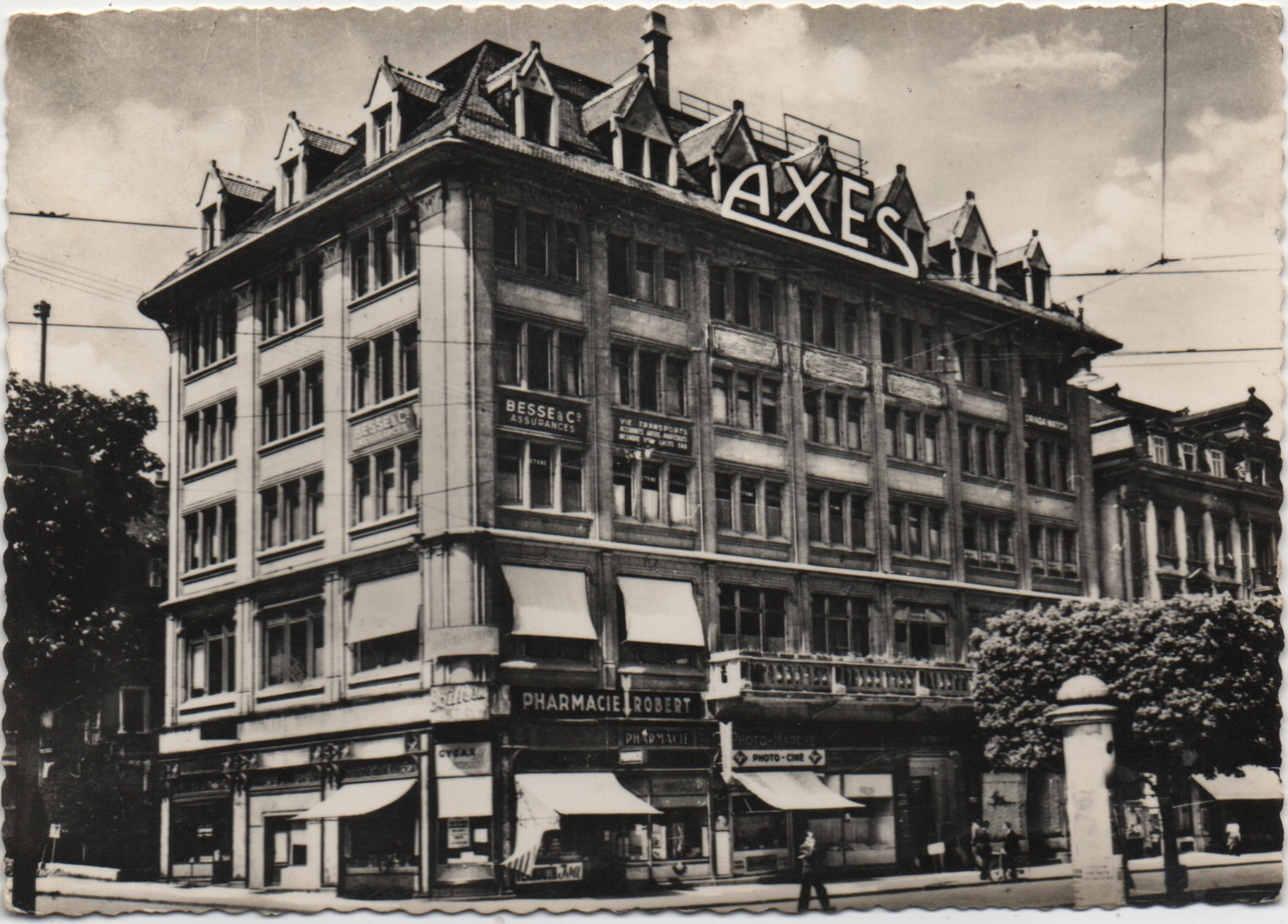 La Chaux De Fonds: Axes. Viaggiata 1955 - La Chaux-de-Fonds