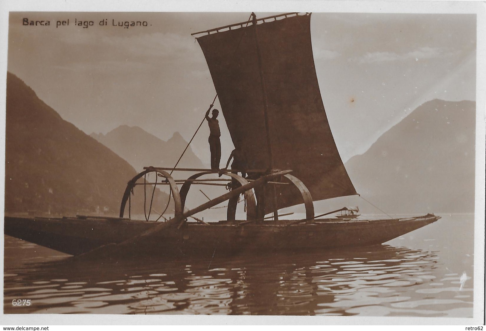 LAGO DI LUGANO - Barca Pel Lago Di Lugano, Ca.1930 - Lugano