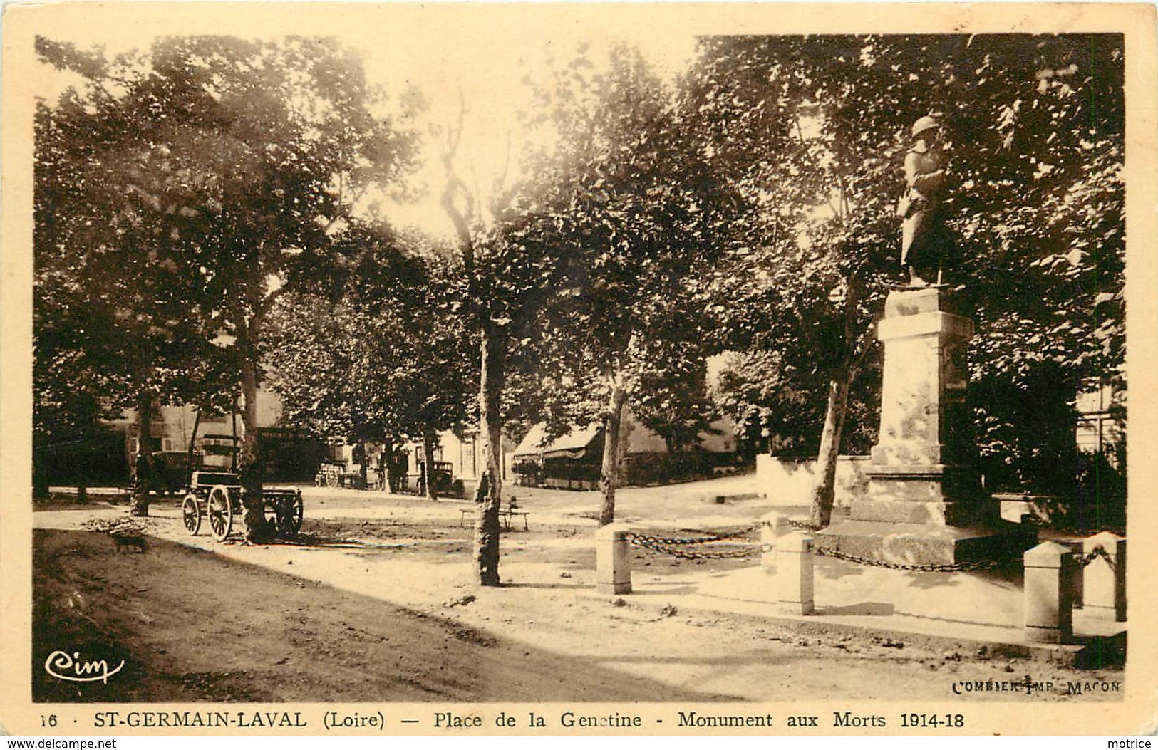 SAINT GERMAIN LAVAL - Place De La Genetine, Monument Aux Morts. - Saint Germain Laval