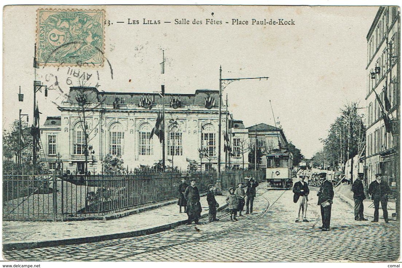 CPA - 93 - LES LILAS - Salle Des Fêtes - Place Paul De Kock - 1906 - - Les Lilas