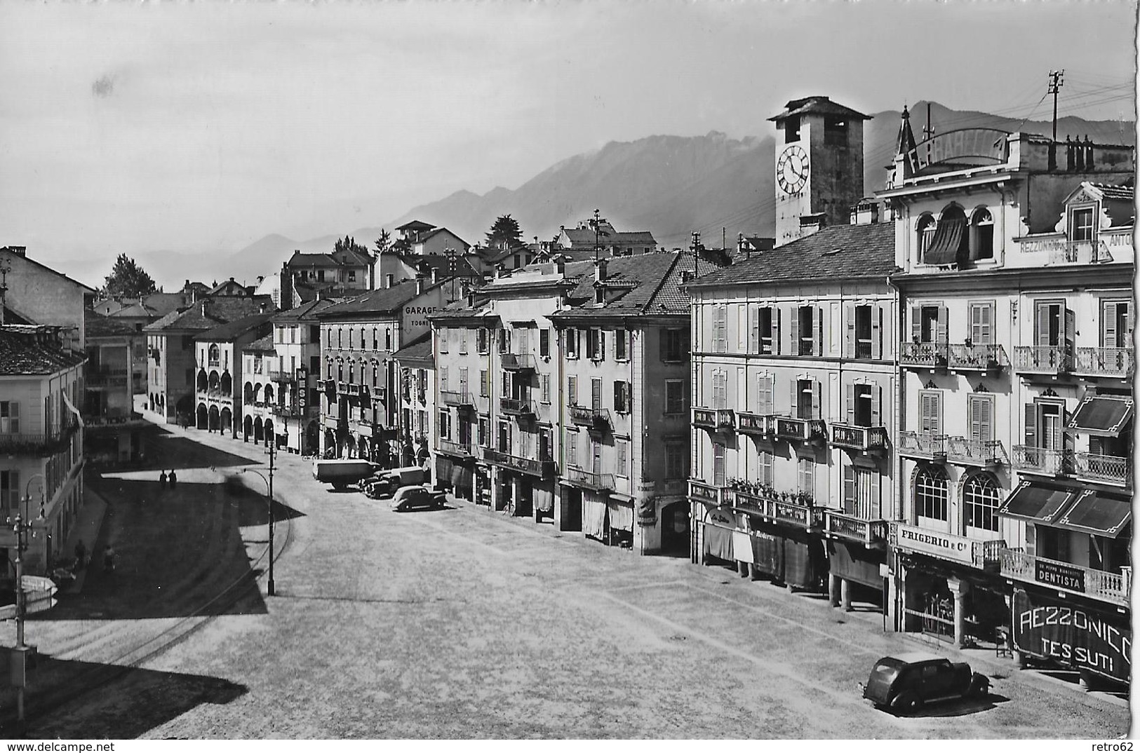 LOCARNO → Piazza Grande Mit Oldtimer, Fotokarte Ca.1950 - Locarno