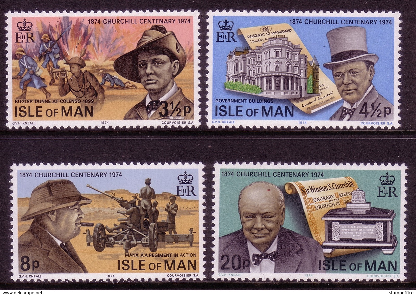 ISLE OF MAN MI-NR. 48-51 ** 100. GEBURTSTAG SIR WINSTON SPENCER CHURCHILL - Sir Winston Churchill