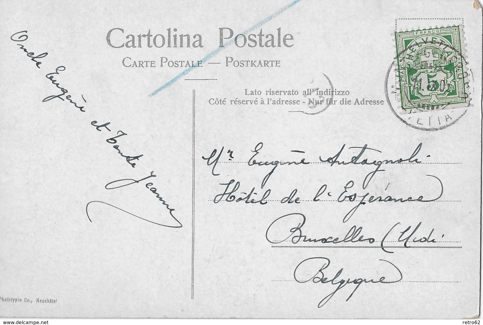 MONTE GENEROSO KULM → Cartolina Bella Anno 1906 - Other & Unclassified