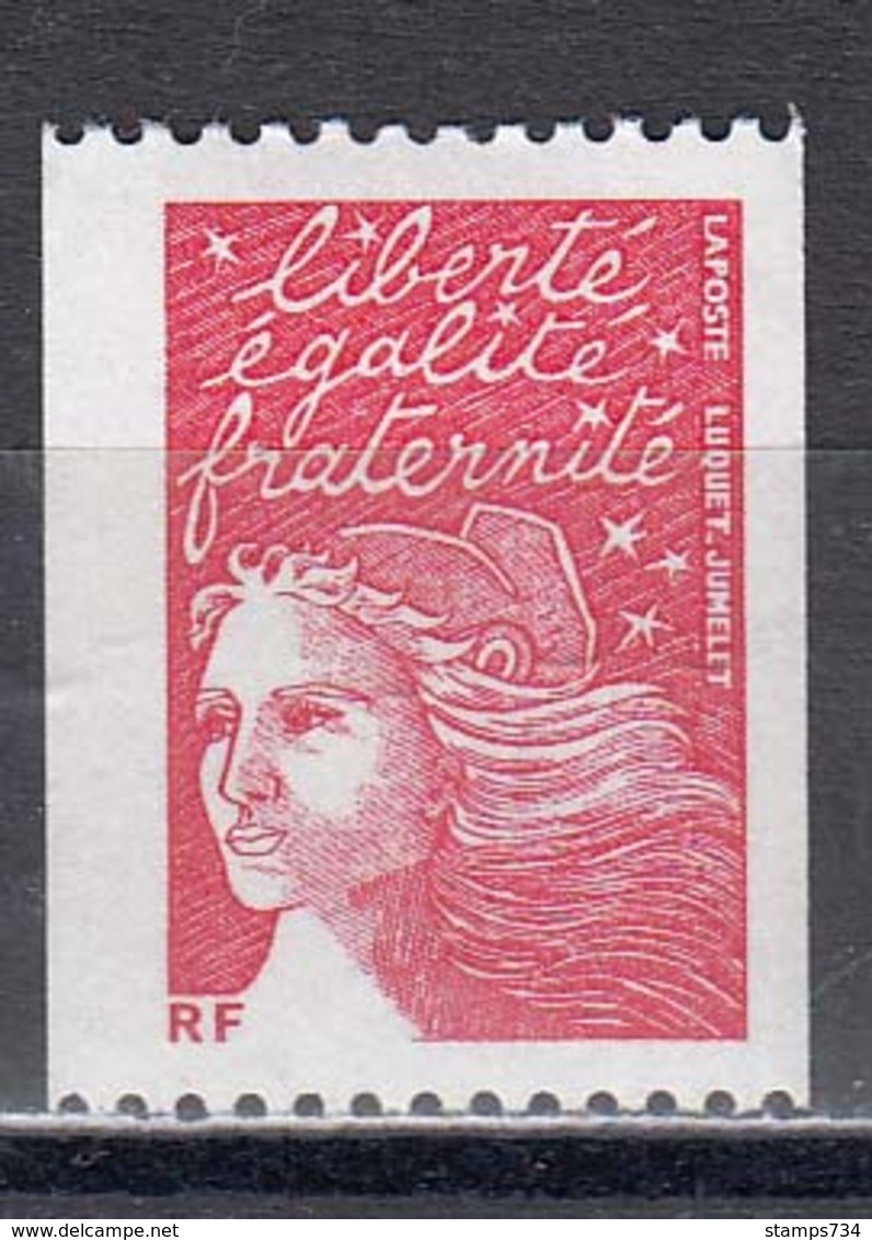 France 2002 - Type Marianne, Timbre De Roulette Sans Valeur Indiquee, № Noir Au Verso, YT 3418B, Neuf** - Neufs