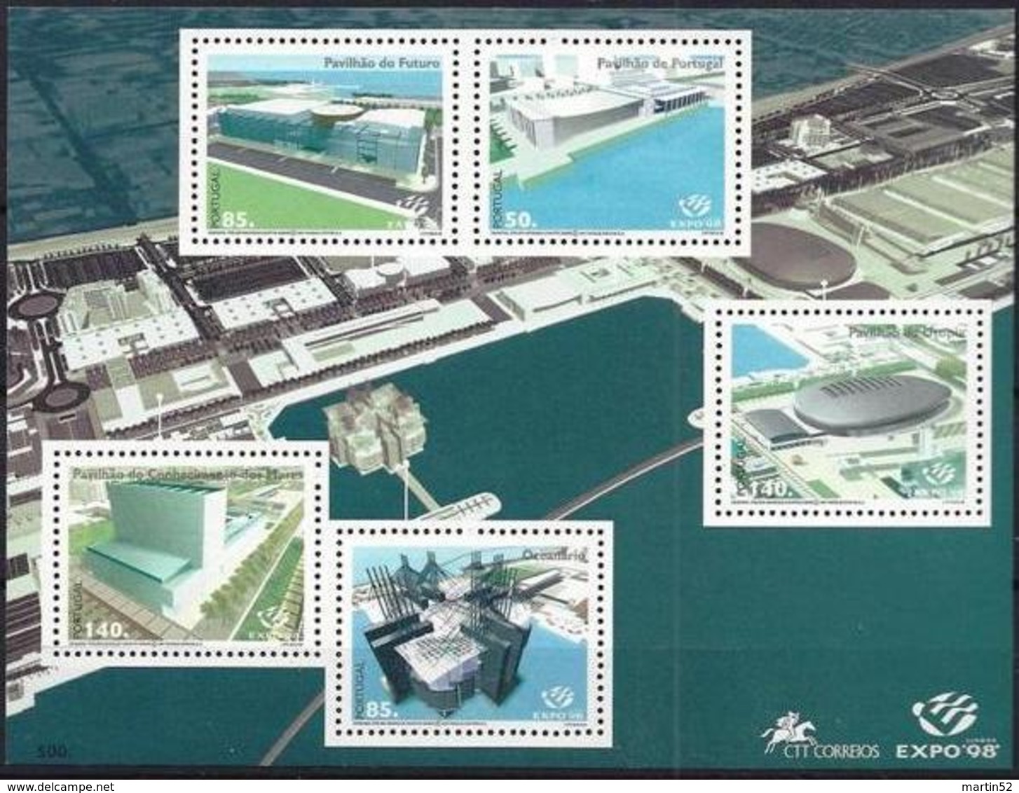 Portugal 1998: EXPO'98 OCEANOS (Pavillons De L'EXPO) Yvert BF 141 ** MNH - Autres & Non Classés