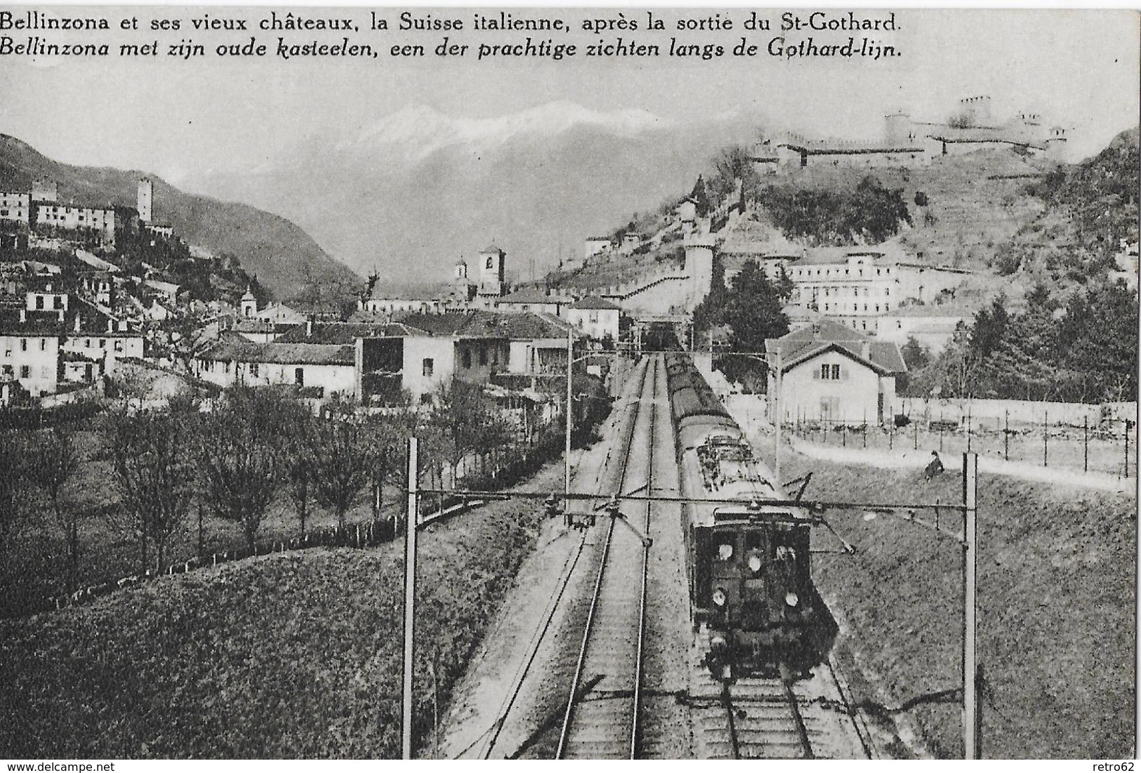 BELLINZONA → Ferroviaria Del Gottardo, Bella Cartolina, Ca.1910 - Autres & Non Classés