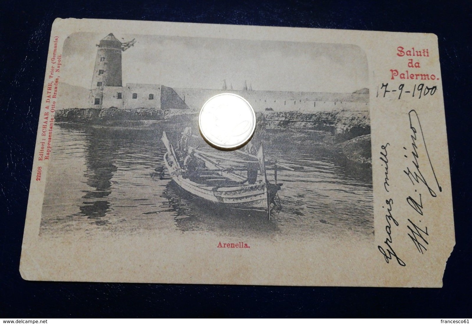 PA515 SICILIA PALERMO ARENELLA 1900 Viaggiata - Altri & Non Classificati