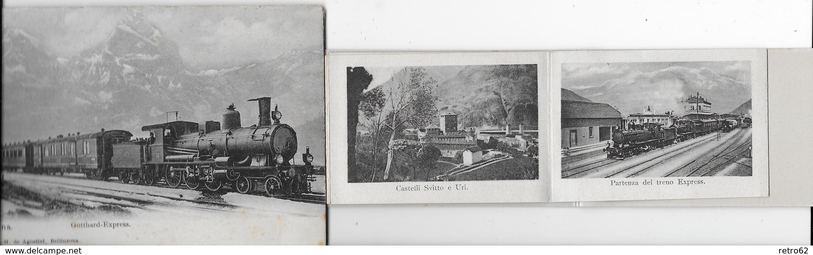 GOTTHARD-EXPRESS → con 12 foto dal Ticino, ca.1900   ►molto raramente offerto◄