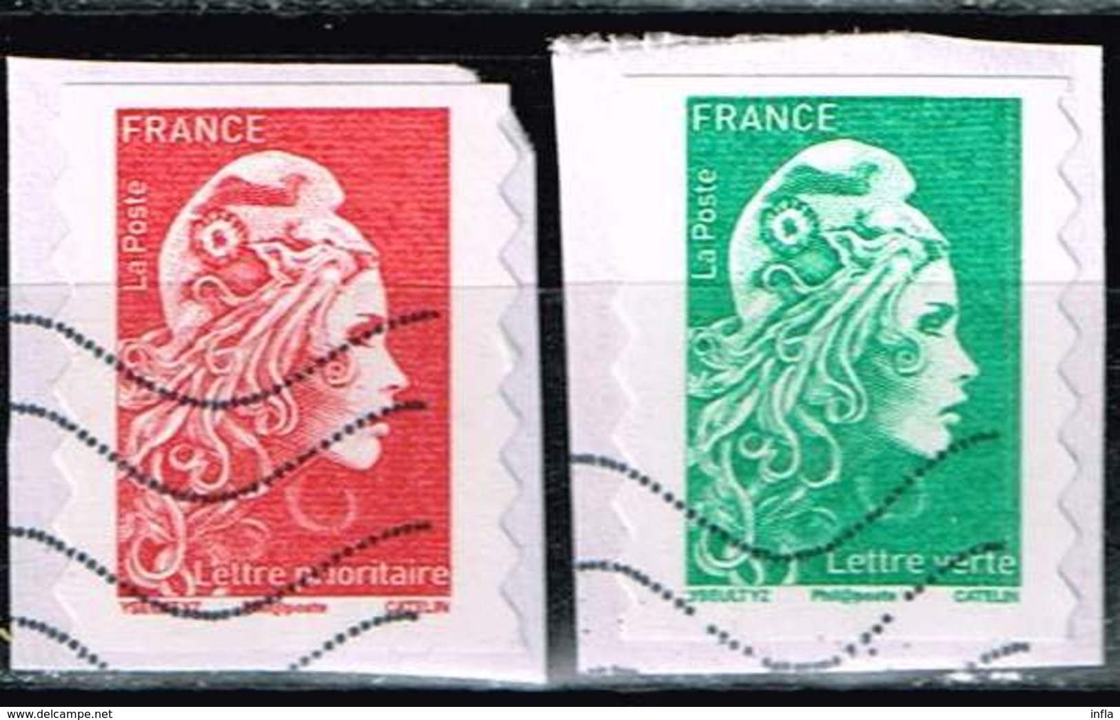 Frankreich 2018, Michel# 6915 - 6916 A O Marianne  L'Engagée - 2018-2023 Marianne L'Engagée