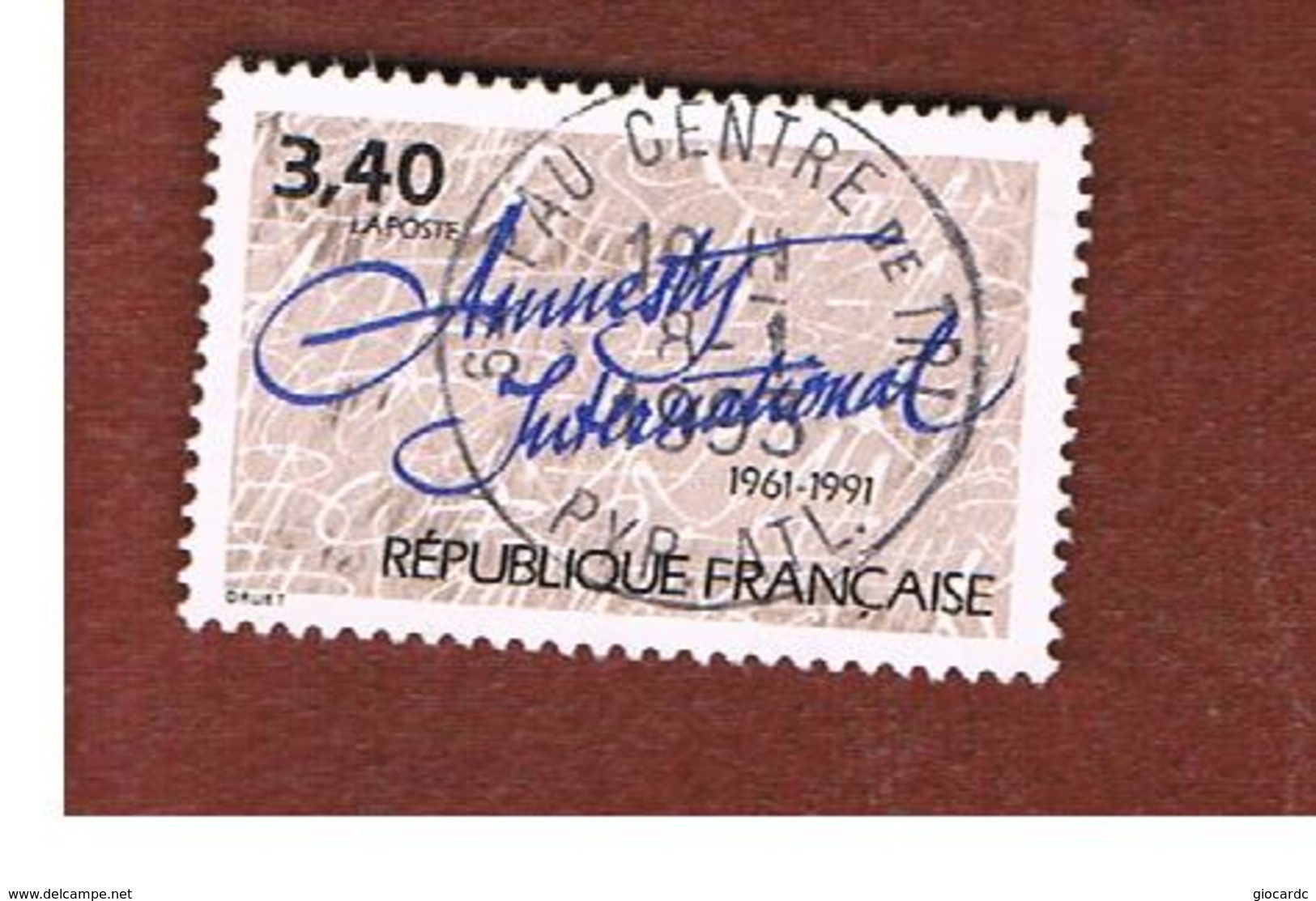 FRANCIA (FRANCE) - SG 3047 - 1991 AMNESTY INTERNATIONAL  -    USED - Usati