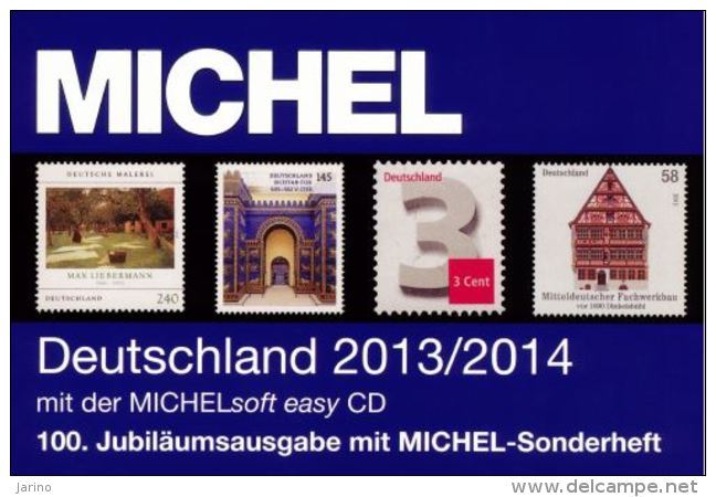 Briefmarkenkataloge Deutschland 2013-2014, 1090 Farbseiten DVD-R, Kolonien, Berlin, Sowietische Franzosische Zone, DDR