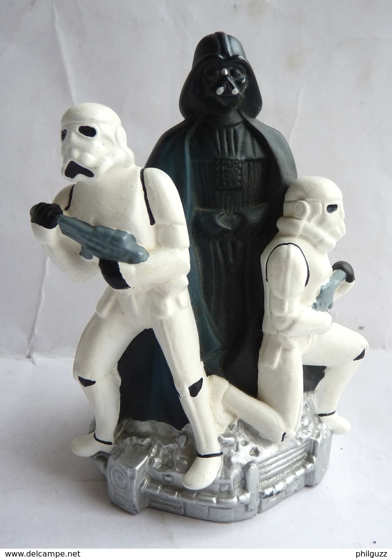 FIGURINE BOUCHON DE TUBE DE BONBON STAR WARS DARK VADOR AVEC DEUX STORMTROOPER - First Release (1977-1985)