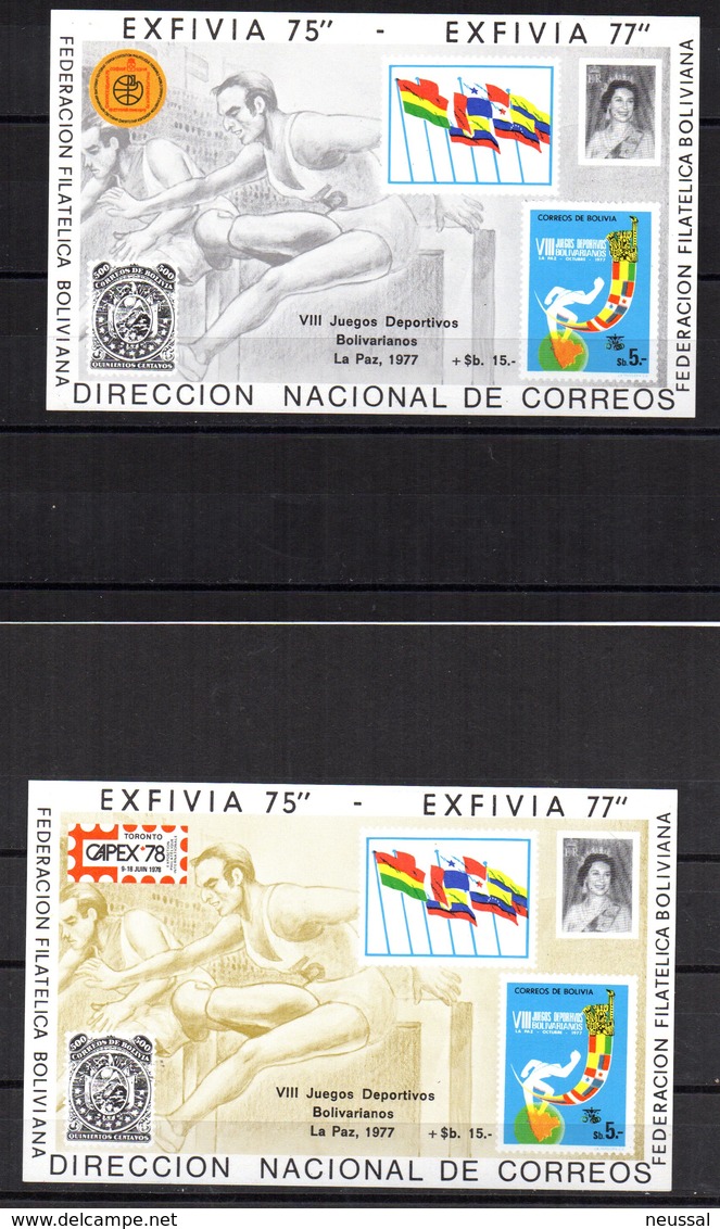 4 Hb De Bolivia Exfivia 1977 - Bolivien