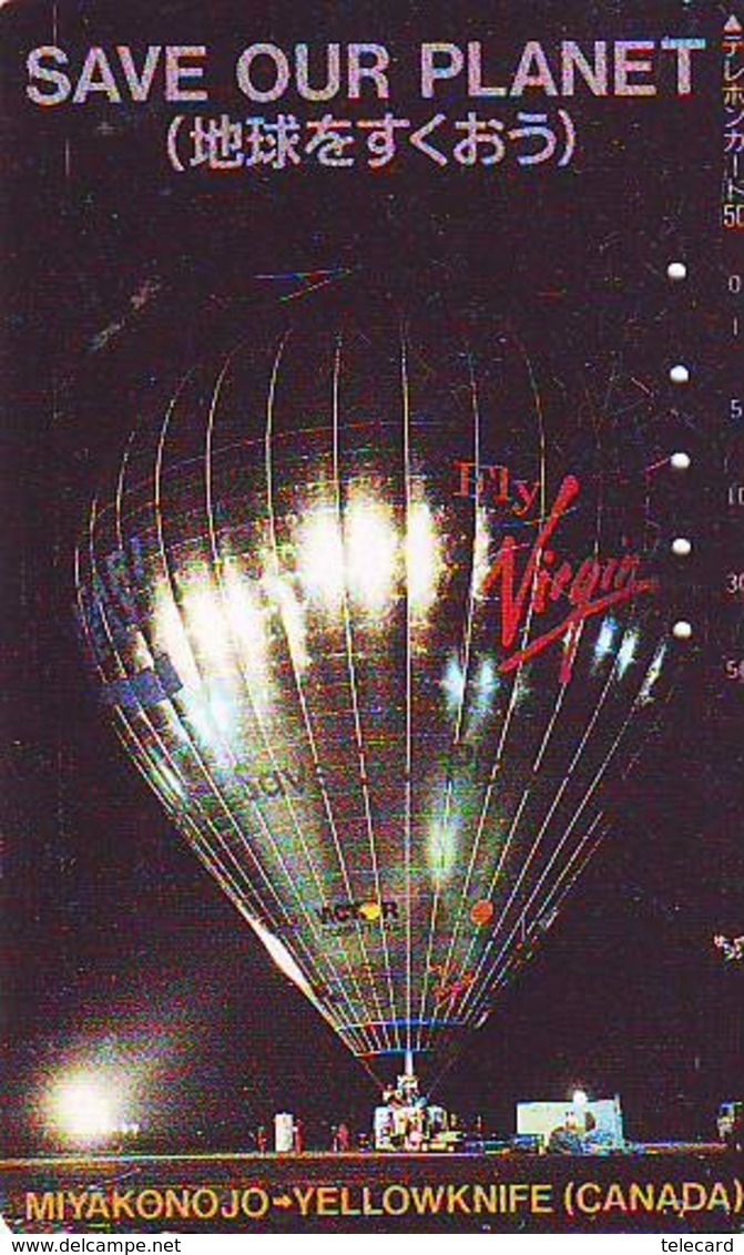 Telecarte JAPON * BALLON * MONTGOLFIERE (1749) Hot Air Balloon * Aerostato * Heißluft PHONECARD JAPAN - - Sport