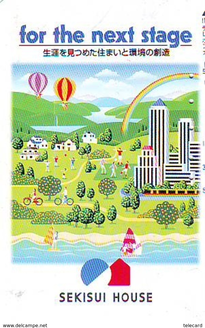 Telecarte JAPON * BALLON * MONTGOLFIERE (1776) Hot Air Balloon * Aerostato * Heißluft PHONECARD JAPAN - - Sport