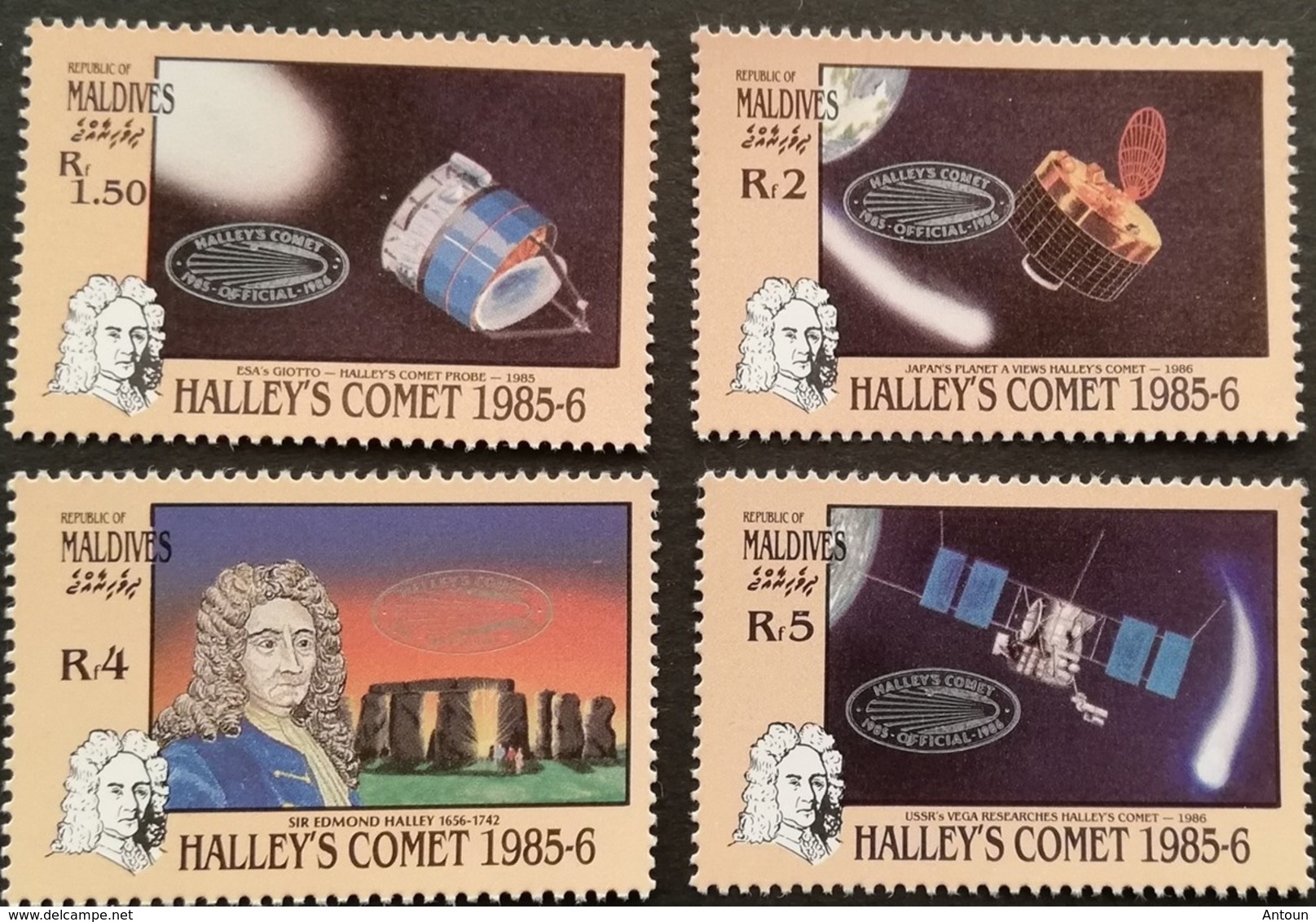 Maldive Islands 1986 Halley"s Comet Lot - Oceania (Other)