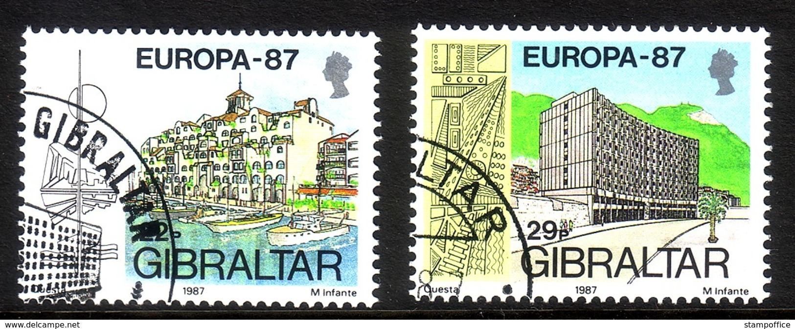 GIBRALTAR MI-NR. 519-520 O EUROPA 1987 - MODERNE ARCHITEKTUR - Gibraltar