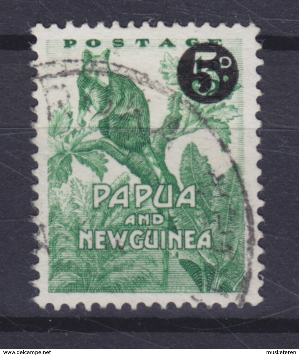 Papua New Guinea 1957 Mi. 25  5p. Auf 1p. Braunes Baumkänguruh Aufdruck Overprinted - Papua-Neuguinea