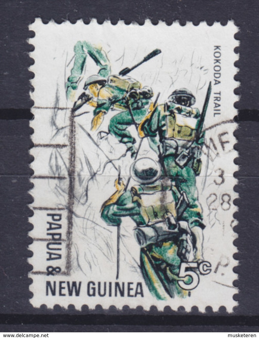 Papua New Guinea 1967 Mi. 121  20c. Kokoda Trail Start Of WWII Infantaristen Im Anmarsch - Papua Nuova Guinea