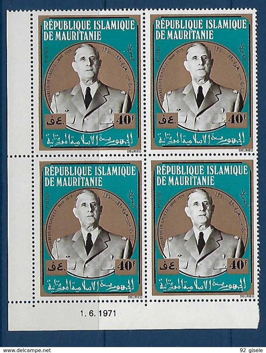 Mauritanie Coins Datés YT 293 " Gal De Gaulle " Neuf** Du 1.6.1971 - Mauretanien (1960-...)