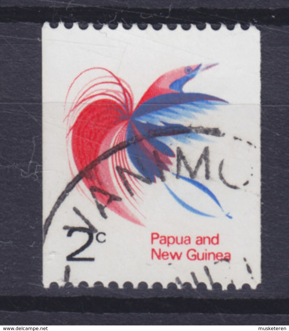 Papua New Guinea 1971 Mi. 202  5c. Bird Vogel Oiseau Raggis Grosser Paradisvogel 2-Sided Per. From Rollen - Papua-Neuguinea