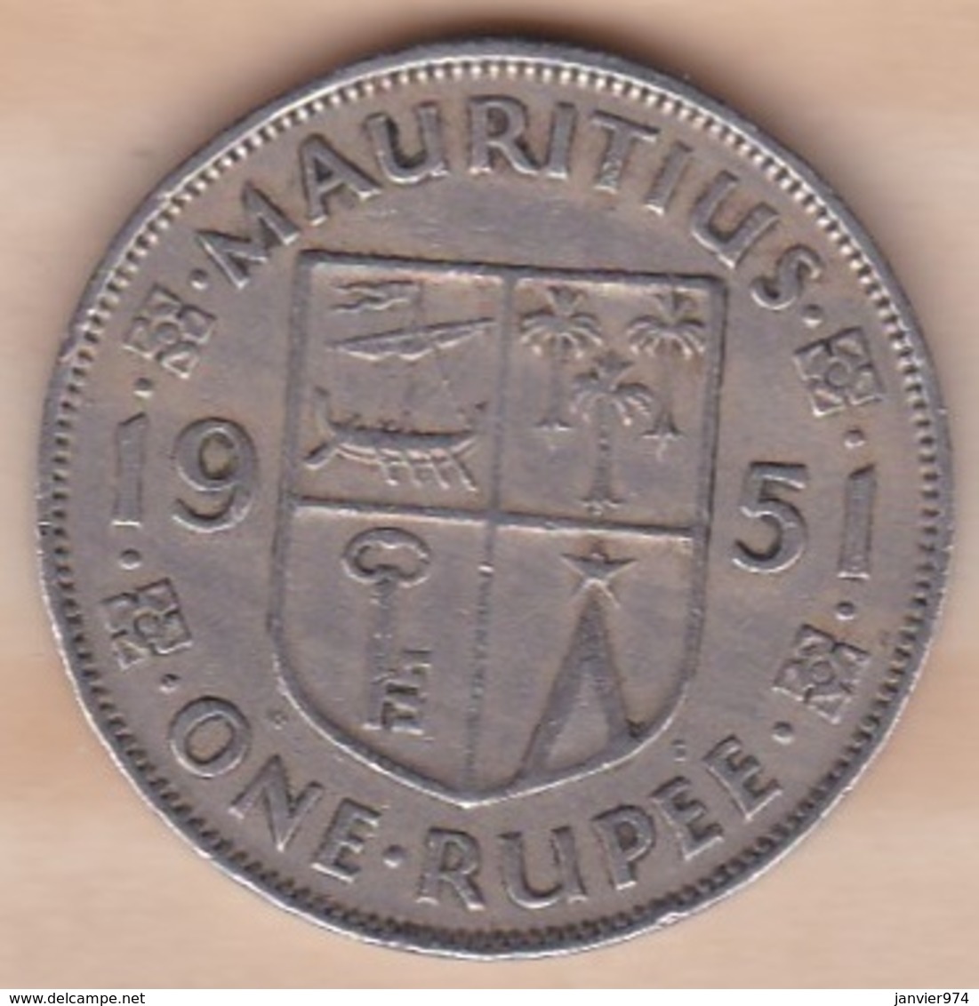 ILE MAURICE / MAURITIUS . ONE RUPEE 1951 . GEORGE VI - Maurice