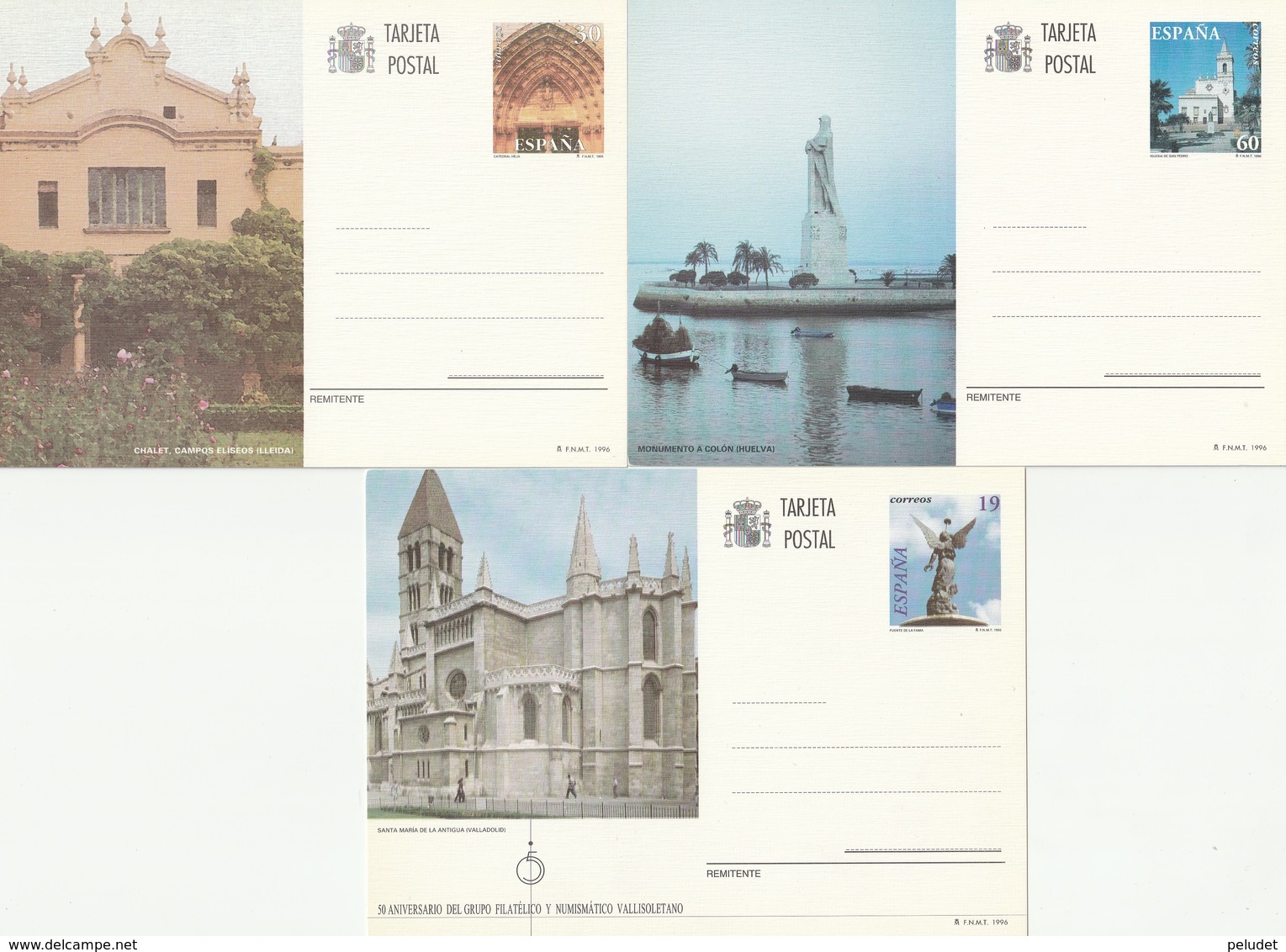 1996 España. Entero Postales Turismo (Edif.160/162)**  3v - 1931-....