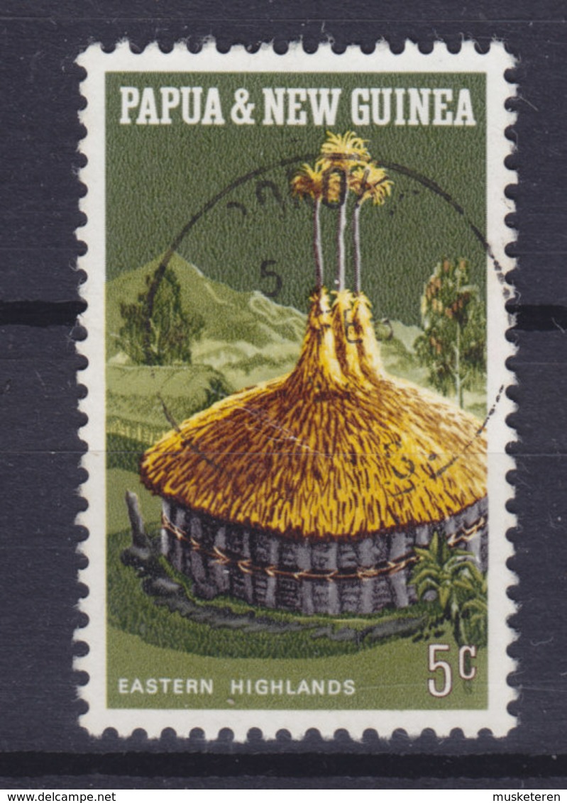 Papua New Guinea 1971 Mi. 193  5c. Nationales Kulturerbe (III) Rundhaus Aus Dem östlichen Hochland - Papua-Neuguinea