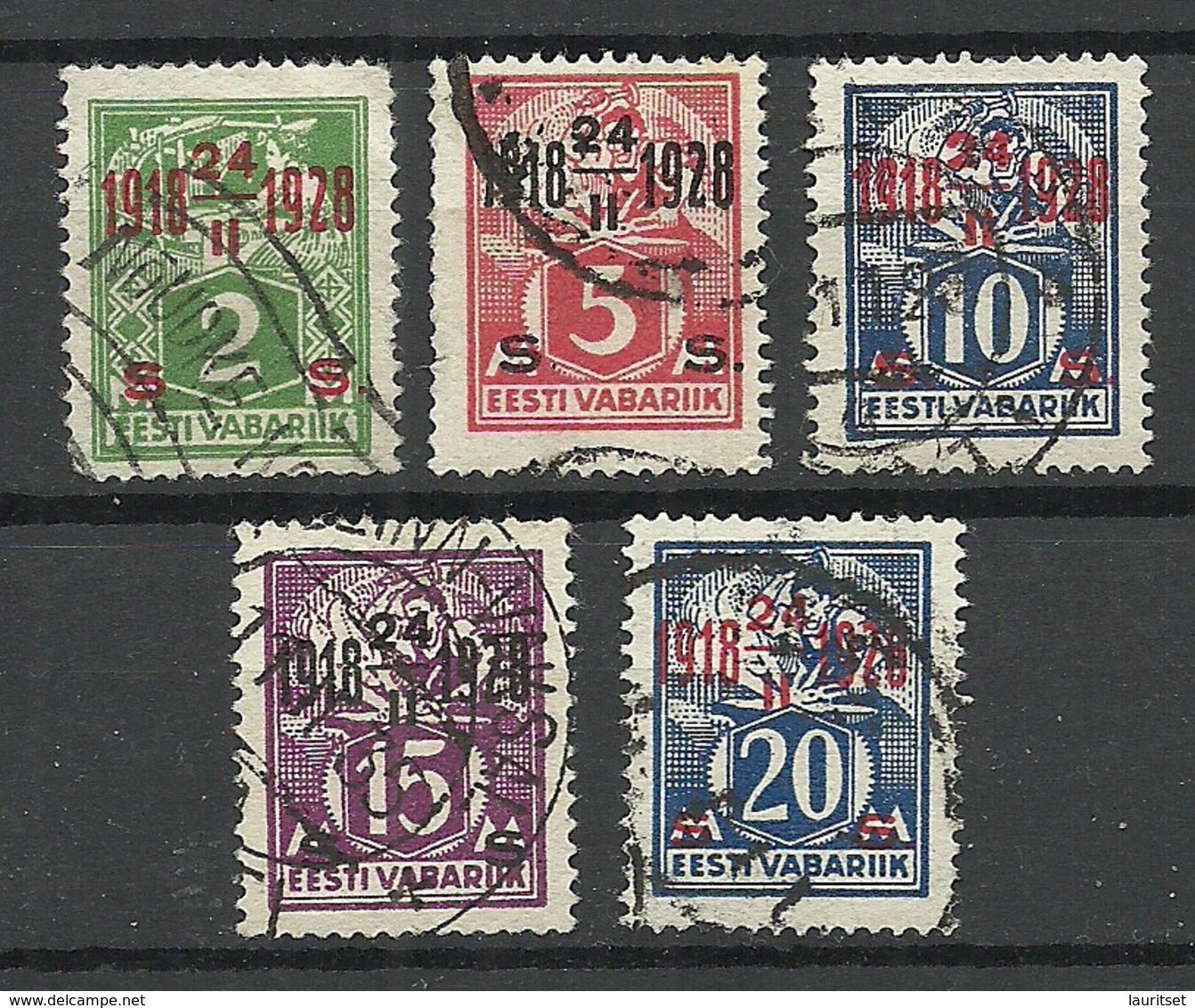 Estland Estonia 1928 Michel 68 - 72 O - Estonie