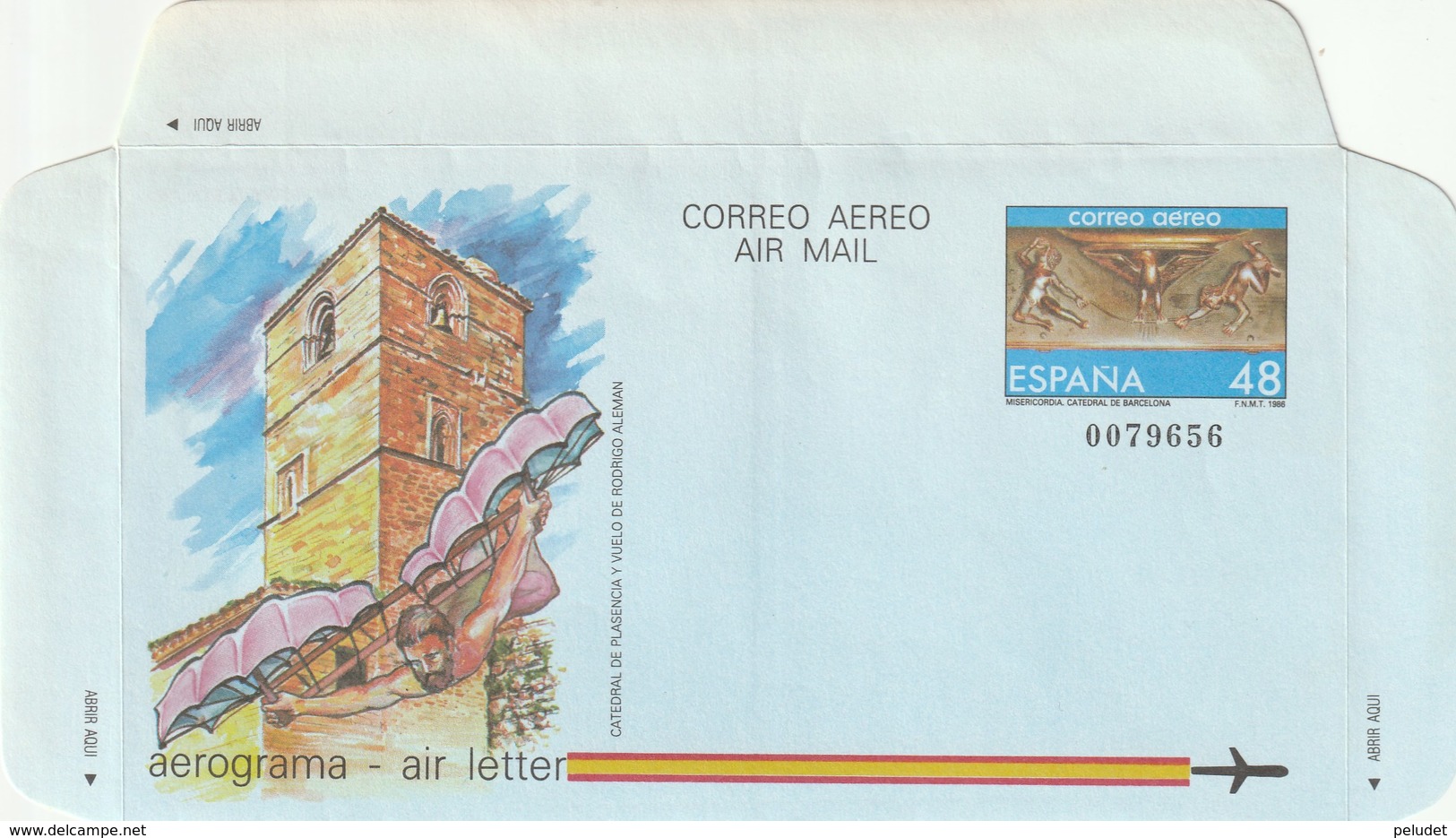 1986 España. Aerograma (Edif.211)** 1v - 1931-....