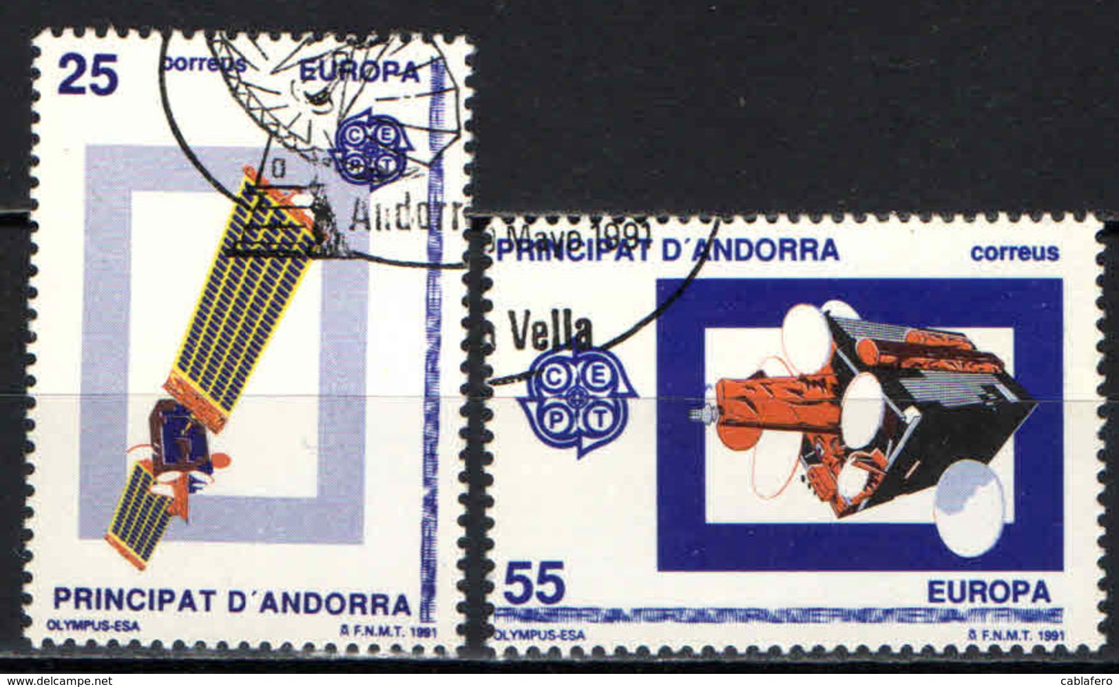 ANDORRA SPAGNOLA - 1991 - EUROPA: EUROPA SPAZIALE - USATI - Usati