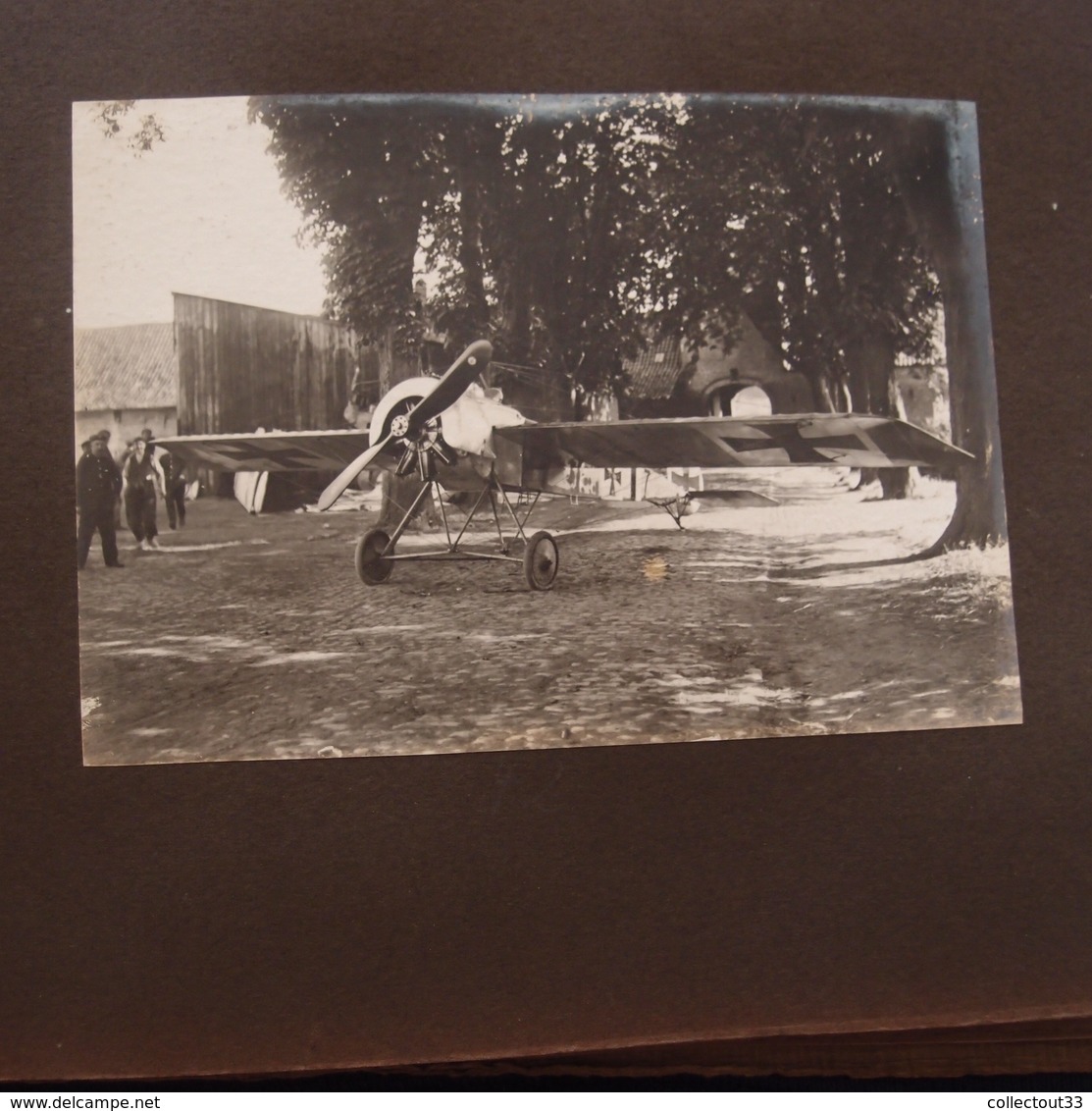 2 Photos Authentiques Guerre 14-18 Aviation Avion Allemand Et Français à Identifier - War, Military